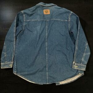 Vintage Karl Kani Jeans Denim Shirt Jacket Blue Mens XL 90s Hip Hop Streetwear